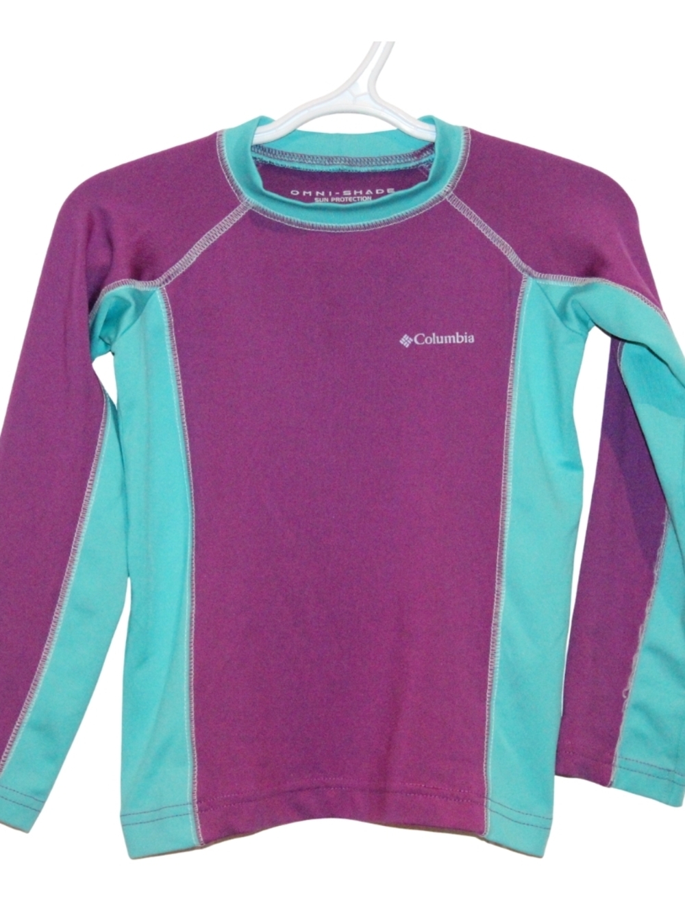 3/$25 🏷 Columbia Purple & Blue Long Sleeve Rashguard Size 4T